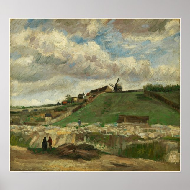 Affiche Van Gogh - Colline De Montmartre Avec Carrière De  (Devant)