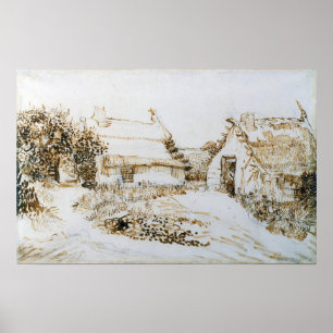 Affiche Van Gogh - Deux Cottages À Saintes-Maries-De-La-Me