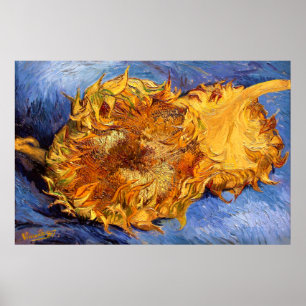 Affiche Van Gogh : Deux tournesols coupés