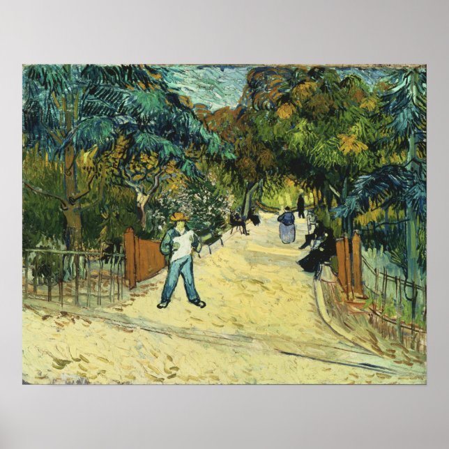 Affiche Van Gogh - Entrée dans les jardins publics à Arles (Devant)