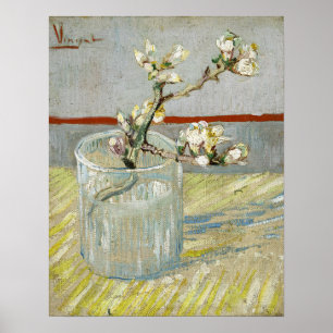 Affiche Van Gogh - Épingle D'Amande Fleur En Verre