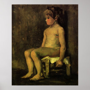 Affiche Van Gogh; Étude d'une petite fille, assise, portra
