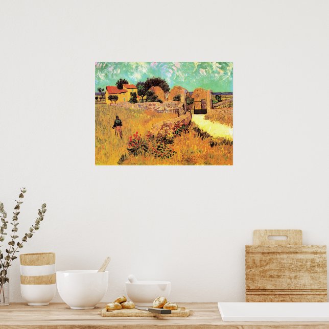 Affiche Van Gogh - Farmhouse in Provence, (Cuisine)