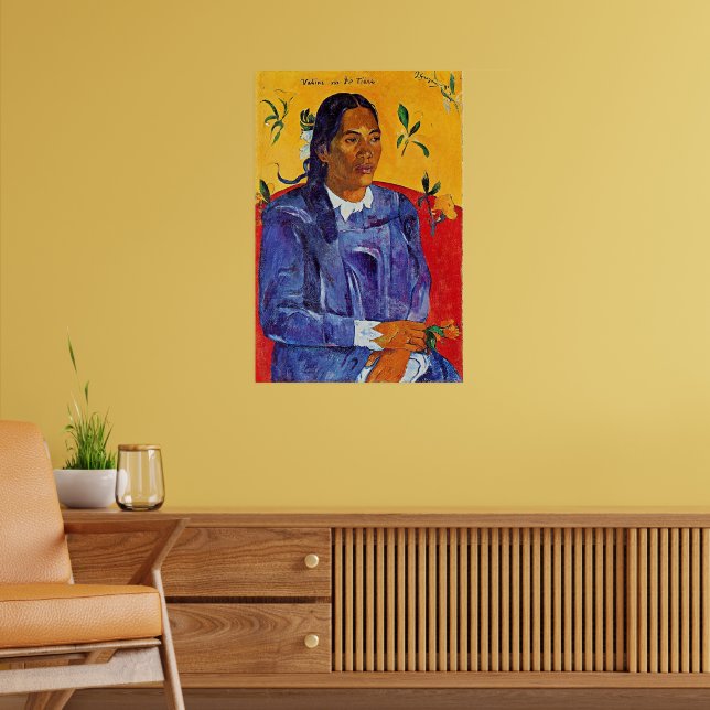 Affiche Van Gogh - Femme à la fleur (Salon 2)