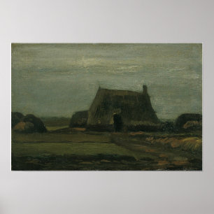 Affiche Van Gogh - Ferme Avec Des Pierres De Tourbe