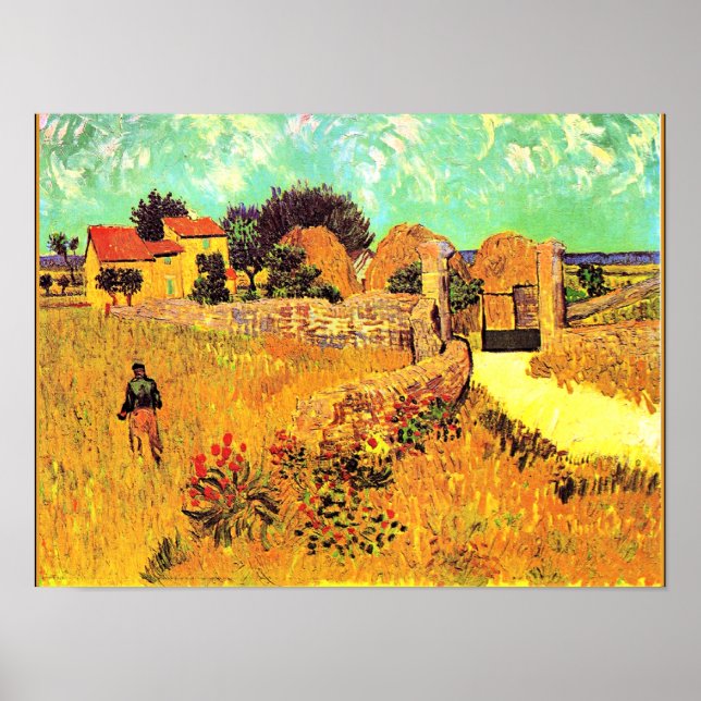 Affiche Van Gogh - Ferme en Provence (Devant)