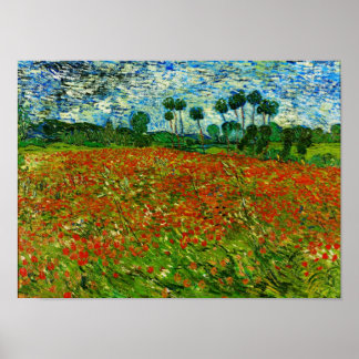 Affiche Van Gogh Field with Poppies (F636) Fine Art