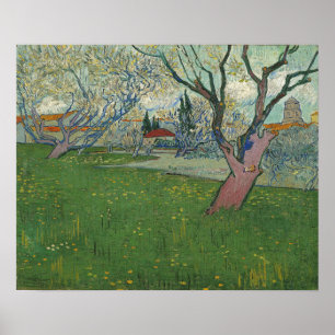 Affiche Van Gogh - Flower Orchards Vue D'Arles