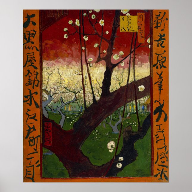 Affiche Van Gogh - Flower Plum Orchard, Après Hiroshige (Devant)