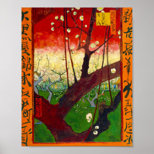Affiche Van Gogh Flowering Plum Tree after Hiroshige