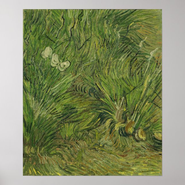 Affiche Van Gogh - Garden With Butterflies (Devant)