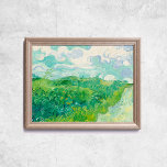 Affiche Van Gogh Green Blé Fields<br><div class="desc">Poster de Vincent Van Gogh,  champs de blé vert,  1890. Un vieux tableau de verdure et un ciel bleu nuageux dans un style post-impressionniste coloré et lumineux. Licence CCO,  domaine public art. Cadre non inclus.</div>
