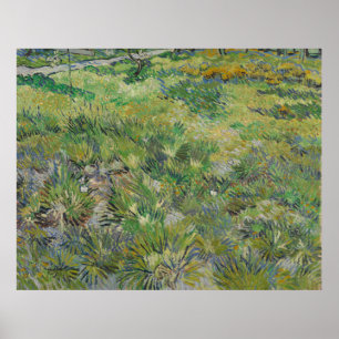 Affiche Van Gogh, Herbe longue aux papillons
