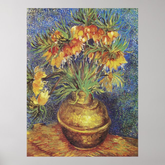 Affiche Van Gogh Imperial Fritillaries in Copper Vase (Devant)