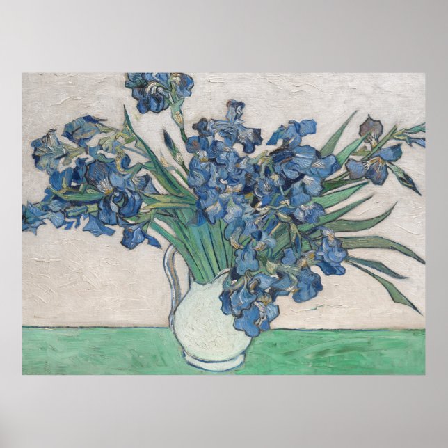 Affiche Van Gogh Iris Vase Peinture Impressionnisme (Devant)