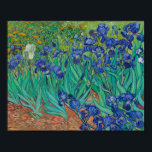 Affiche van Gogh - Irises (1889)<br><div class="desc">En mai 1889, après des épisodes d'automutilation et d'hospitalisation, Vincent van Gogh choisit d'entrer dans un asile à Saint-Rémy, France. Là, l'année dernière avant sa mort, il créa près de 130 tableaux. Dès la première semaine, il commença Irises, travaillant de la nature dans le jardin de l'asile. La composition découpée,...</div>