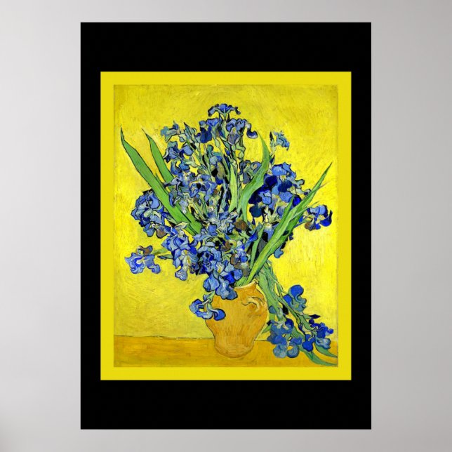 Affiche Van Gogh - Irises encadrés (Devant)