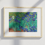 Affiche Van Gogh Irises. Impressionnisme vintage floral bl<br><div class="desc">Affiche de Van Gogh "Irises". L'art de l'impressionnisme floral bleu.</div>