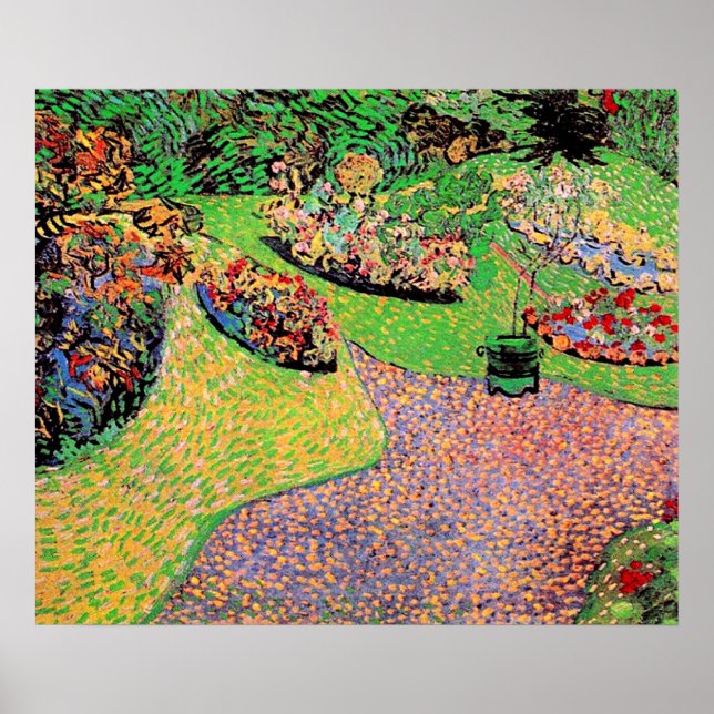 Affiche Van Gogh - Jardin à Auvers, (Devant)