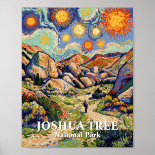 Affiche Van Gogh Joshua Tree Hidden Valley Vintage Desert