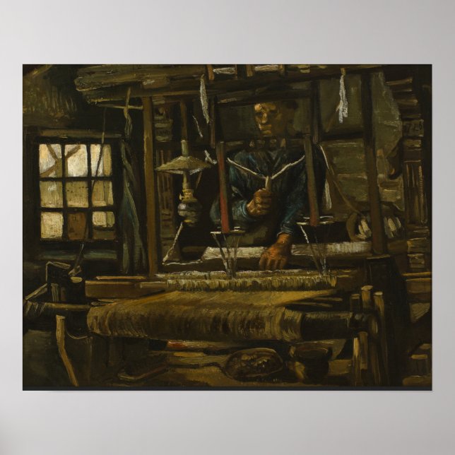 Affiche Van Gogh - La chaumière d'un tisserand (Devant)