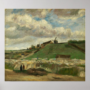 Affiche Van Gogh - La colline de Montmartre avec carrière