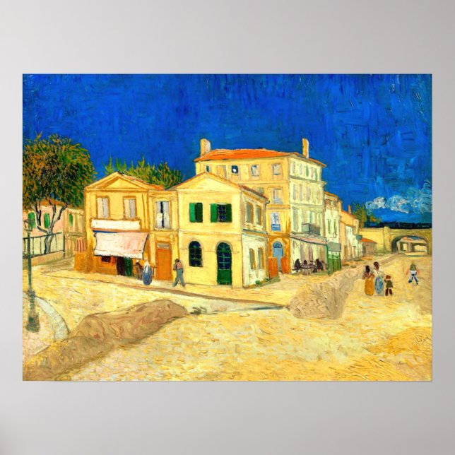 Affiche Van Gogh, La Maison Jaune,  (Devant)