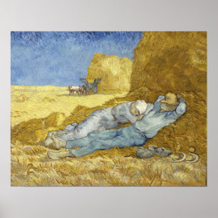 Affiche Van Gogh - La Sieste (D'après Millet)