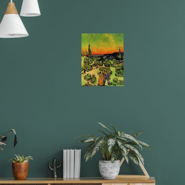 Affiche Van Gogh - Landscape with Couple Walking (Salon 1)