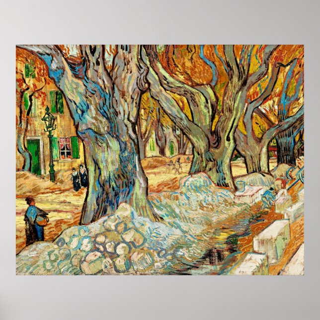 Affiche Van Gogh - Les Grands Platanes (Devant)