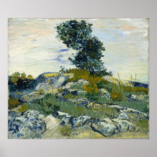 Affiche Van Gogh - Les Roches (Devant)