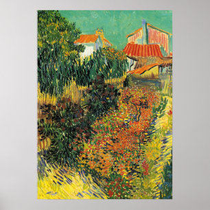 Affiche Van Gogh - Mion ou Jardin derrière une maison