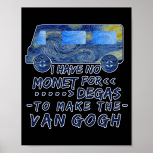 Affiche Van Gogh Monet Degas drôle Artiste Jeu de mots Hum