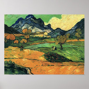 Affiche Van Gogh - Mont Gaussier, célèbre peinture,