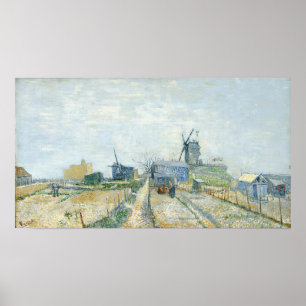 Affiche Van Gogh - Montmartre Windmills And Vegetable Gard