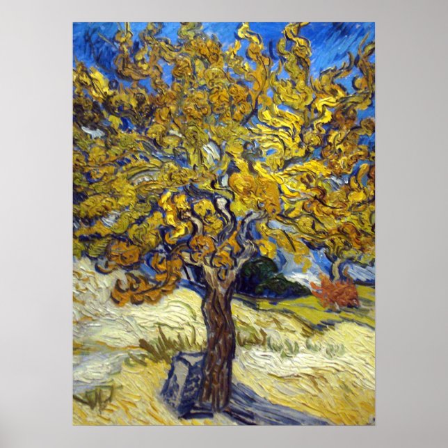 Affiche Van Gogh Mulberry Tree Art impressionniste (Devant)