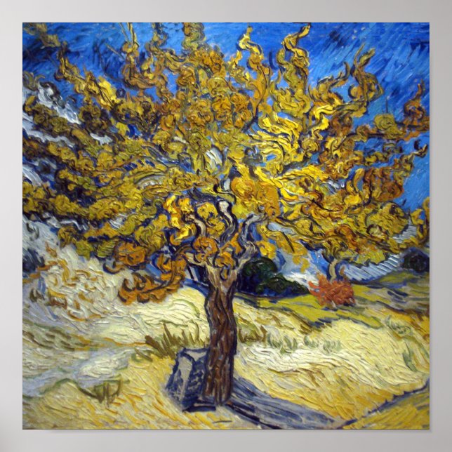 Affiche Van Gogh Mulberry Tree Art impressionniste (Devant)