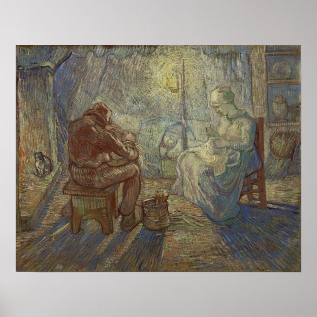 Affiche Van Gogh - Nuit (D'après Millet) (Devant)