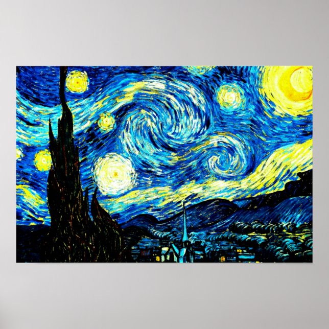 Affiche Van Gogh - Nuit étoilée (Devant)