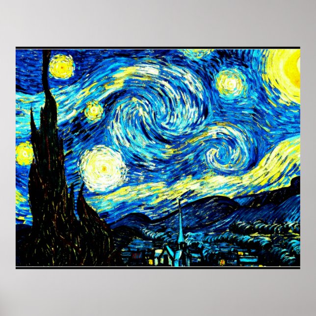 Affiche Van Gogh - Nuit étoilée (Devant)