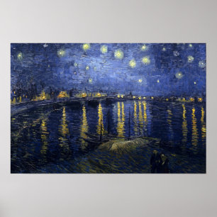 Affiche Van Gogh Nuit étoilée sur le Rhône