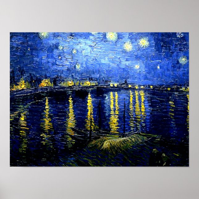 Affiche Van Gogh - Nuit étoilée sur le Rhône (Devant)