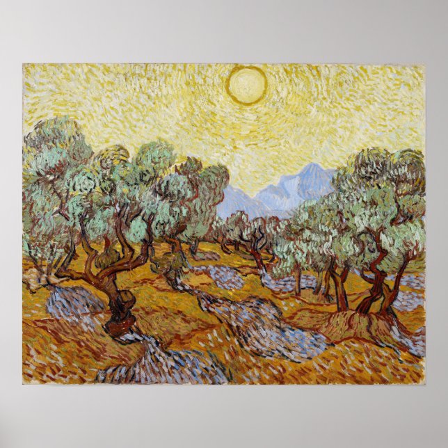 Affiche Van Gogh - Olive Trees (Devant)