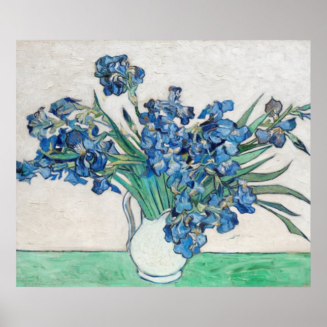 Affiche Van Gogh Painting of Irises in (1890) (Devant)