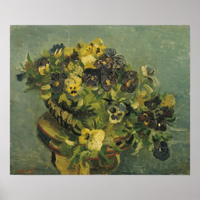 Affiche Van Gogh - Panier de violettes (Devant)