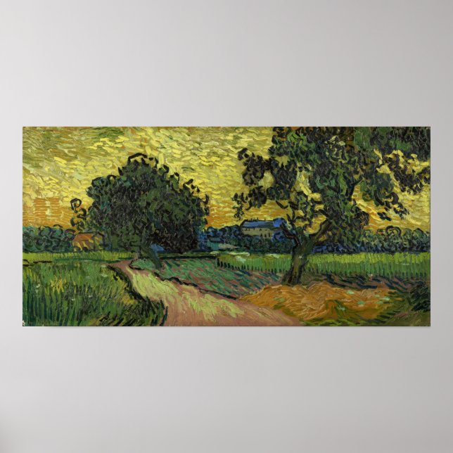 Affiche Van Gogh - Paysage Au crépuscule (Devant)