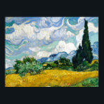 Affiche Van Gogh Peinture Art Vintage Blé Champ Cypresse<br><div class="desc">Champ de blé avec Cyprès Peinture par Vincent van Gogh</div>