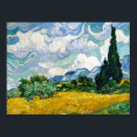 Affiche Van Gogh Peinture Art Vintage Blé Champ Cypresse<br><div class="desc">Champ de blé avec Cyprès Peinture par Vincent van Gogh</div>