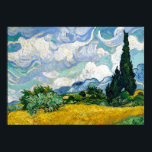 Affiche Van Gogh Peinture Art Vintage Blé Champ Cypresse<br><div class="desc">Champ de blé avec Cyprès Peinture par Vincent van Gogh</div>