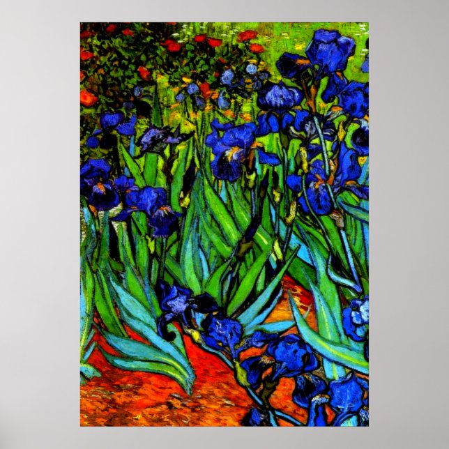 Affiche Van Gogh peinture, Irises, (Devant)